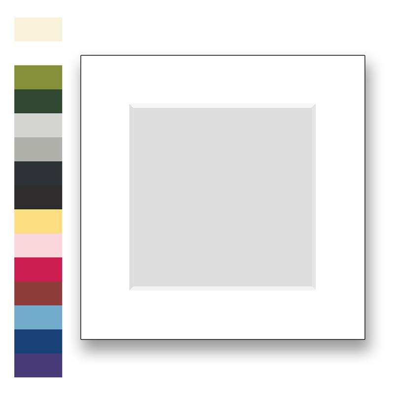 Acid free archival matting for a 12x12 frames with 1 window in colors | Frame It Waban Gallery