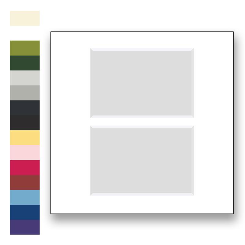 Archival matting for 12x12 picture frames with 2 windows to fit various size pictures| Frame It / Waban Gallery  