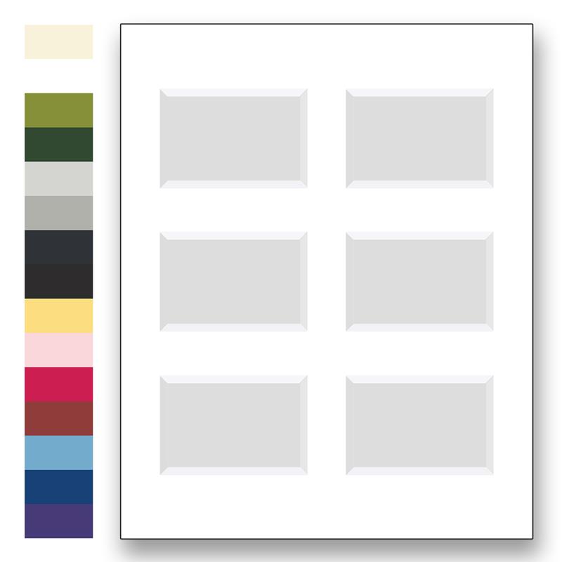 Acid free Window Matting for 16x20 frames designed to hold 6 pictures at Frame It / Waban Gallery