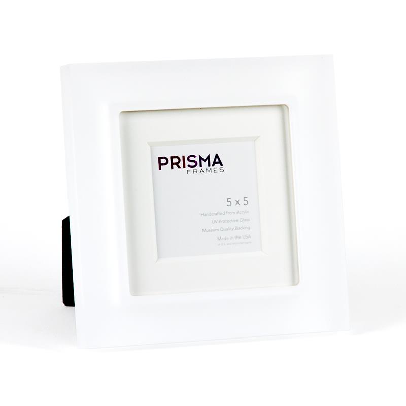 Prisma Perla 5x5 sanded snow white acrylic ready made frame - style SKS00SW5  | Frame It/ Waban Gallery