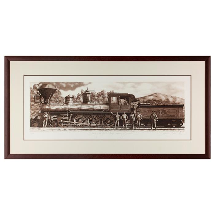 Framed artwork "#68 of the Southern Pacific Railway of Arizona"  by Kathleen Cantin
