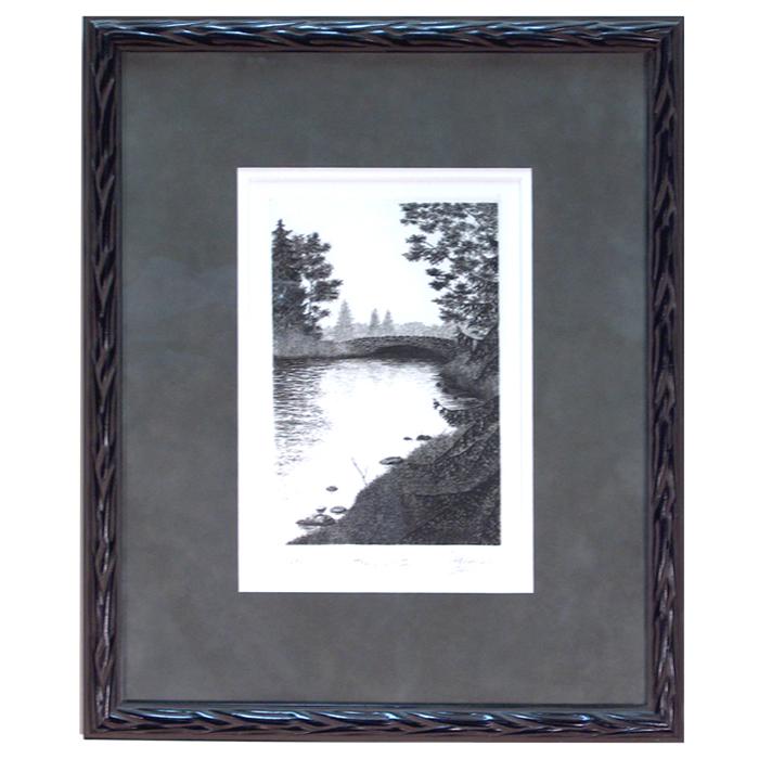 Framed artwork "Tranquility III" by Catherine Colsher
