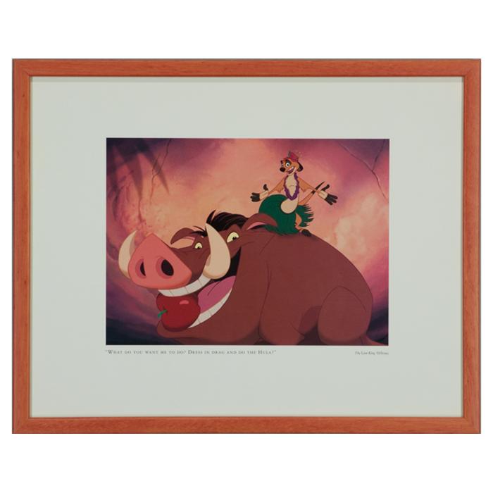 framed disney artwork lion king "What do you want me to do? Dress in drag and do the hula?"