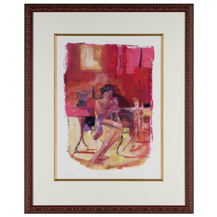 Framed artwork girl in color by Jacqueline Crofton
