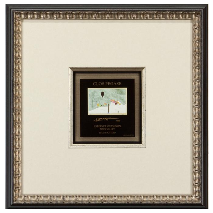 framed Mitsuko's Vineyard Cabernet Sauvignon 1999 "Clos Pegas" Label