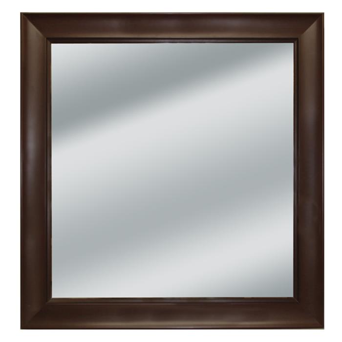 Contemporary Cove Walnut Wood Mirror - 28&frac34;x28&frac34;&#34; | Frame It Waban Gallery