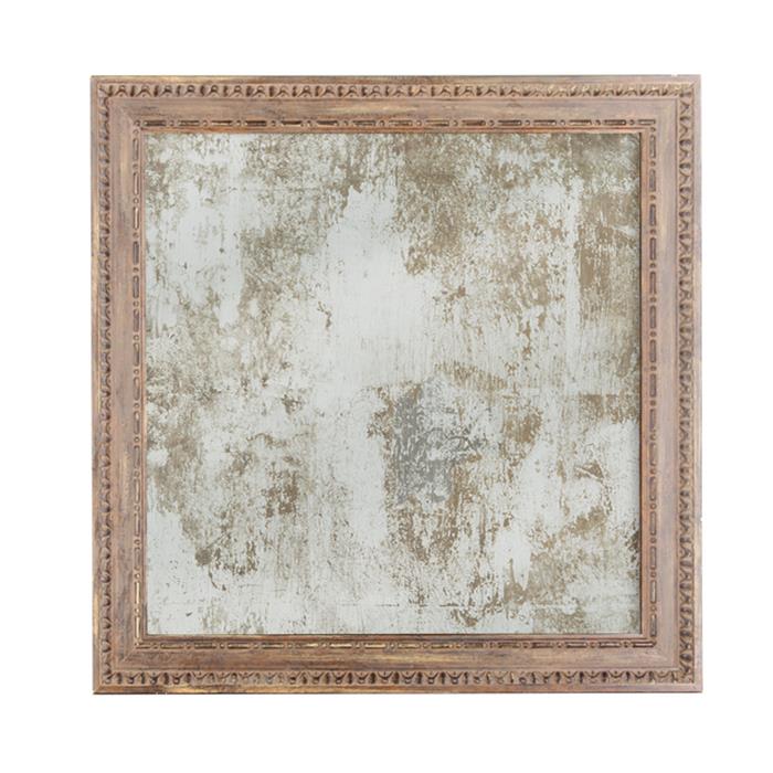 Distressed Gray framed mirror 21 3/8 x 21 3/8 | Frame It Waban Gallery