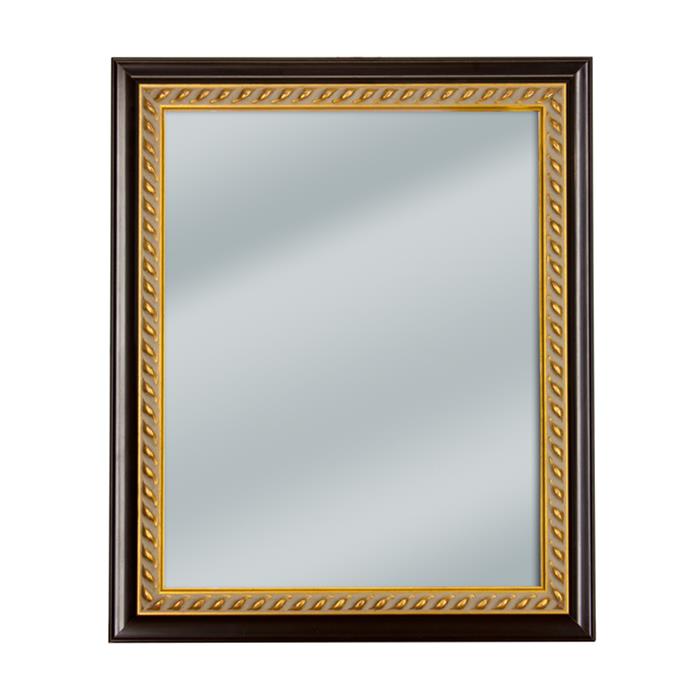 Braided dark wood framed mirror 20 x 24 | Frame It Waban Gallery