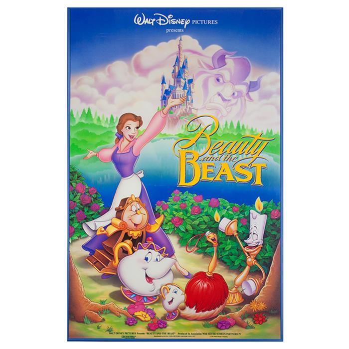 framed artwork Beauty and the Beast movie poster