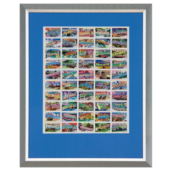 frame postage stamps of the u.s. "States"