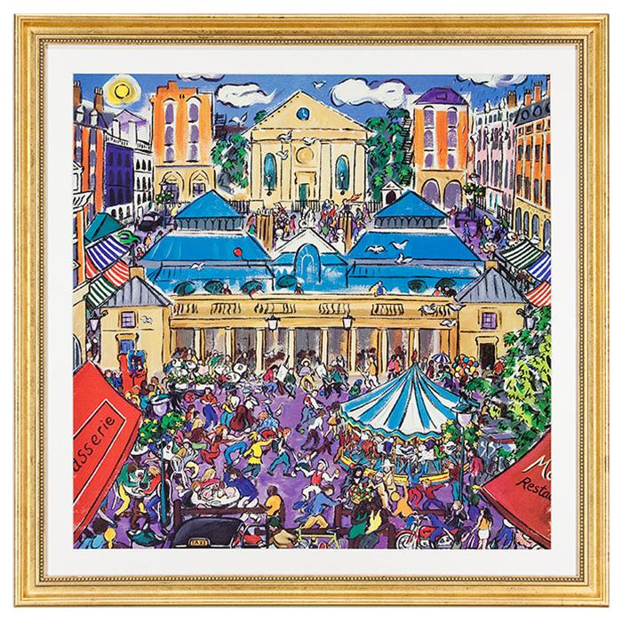 framed print of a City Street Scene