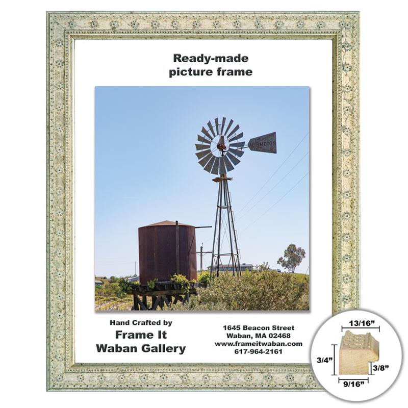 Waban Collection silver wood 12x18 picture frame style 92B at Frame It Waban Gallery